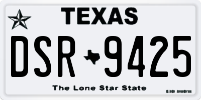 TX license plate DSR9425