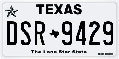 TX license plate DSR9429