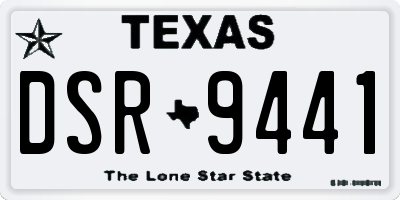TX license plate DSR9441