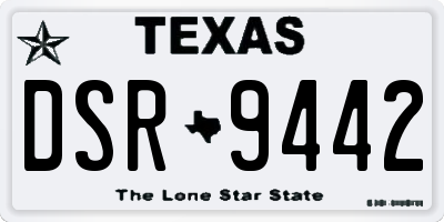TX license plate DSR9442