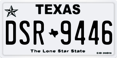 TX license plate DSR9446