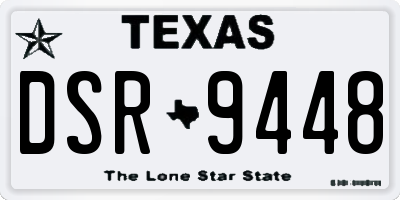 TX license plate DSR9448