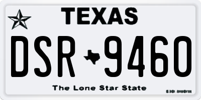 TX license plate DSR9460