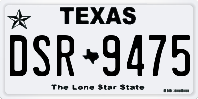 TX license plate DSR9475