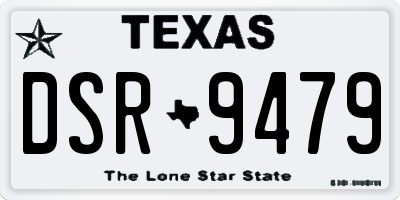TX license plate DSR9479