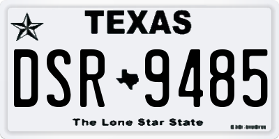 TX license plate DSR9485
