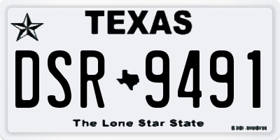 TX license plate DSR9491