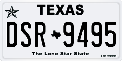 TX license plate DSR9495