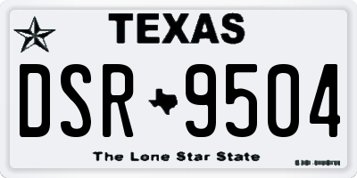TX license plate DSR9504