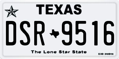 TX license plate DSR9516