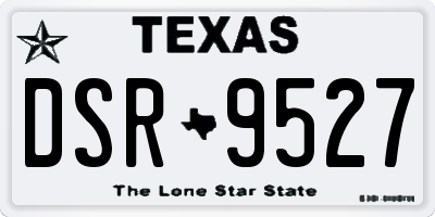 TX license plate DSR9527