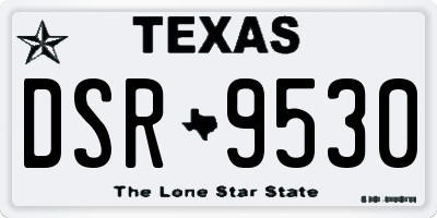 TX license plate DSR9530