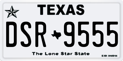 TX license plate DSR9555