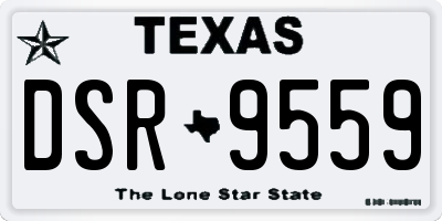 TX license plate DSR9559