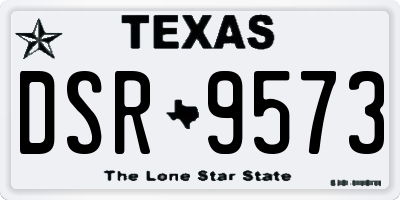 TX license plate DSR9573