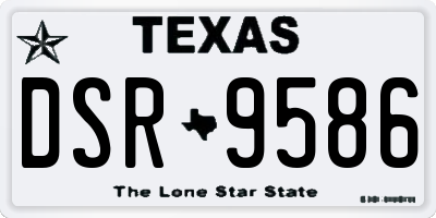 TX license plate DSR9586