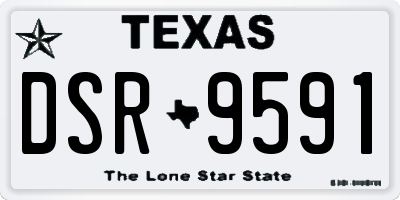 TX license plate DSR9591