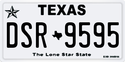 TX license plate DSR9595