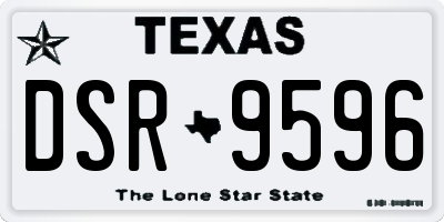 TX license plate DSR9596