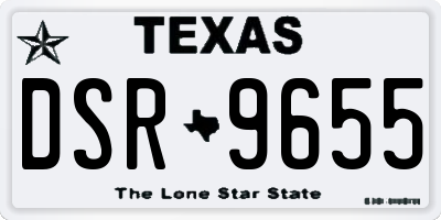 TX license plate DSR9655