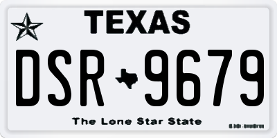 TX license plate DSR9679