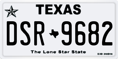 TX license plate DSR9682