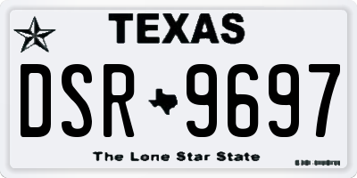 TX license plate DSR9697