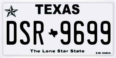 TX license plate DSR9699