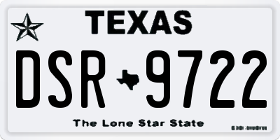 TX license plate DSR9722