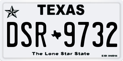 TX license plate DSR9732