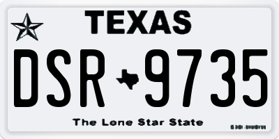 TX license plate DSR9735