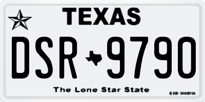 TX license plate DSR9790