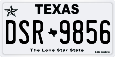 TX license plate DSR9856