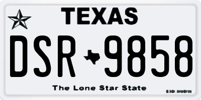 TX license plate DSR9858