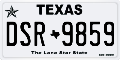 TX license plate DSR9859