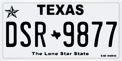 TX license plate DSR9877