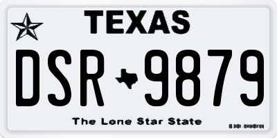 TX license plate DSR9879