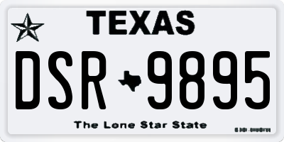 TX license plate DSR9895