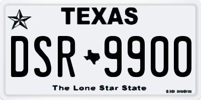 TX license plate DSR9900