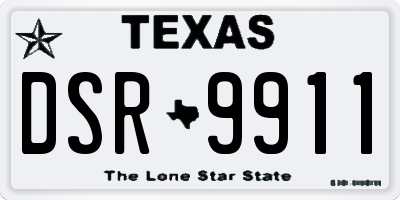TX license plate DSR9911