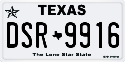 TX license plate DSR9916