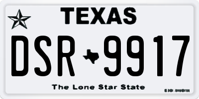 TX license plate DSR9917