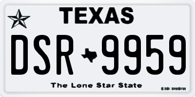 TX license plate DSR9959