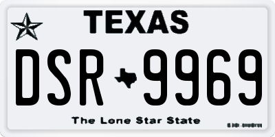 TX license plate DSR9969