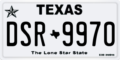 TX license plate DSR9970