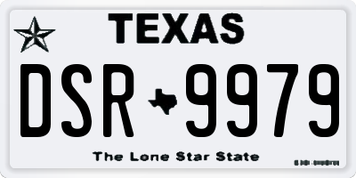 TX license plate DSR9979