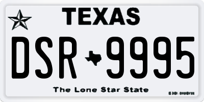 TX license plate DSR9995