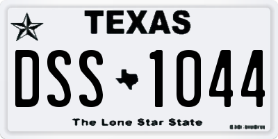 TX license plate DSS1044