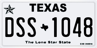 TX license plate DSS1048