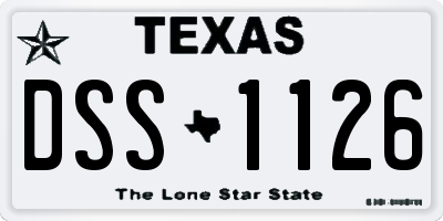 TX license plate DSS1126
